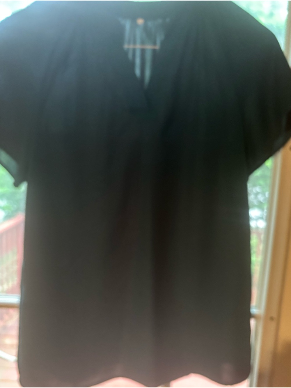 Classic Dark Green V-Neck Short Sleeve Blouse